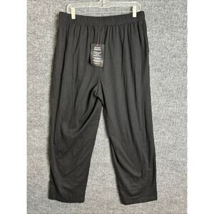 Woman Within Womens Pull On Pants Size Large Petite 18/20 Black Elastic Waist